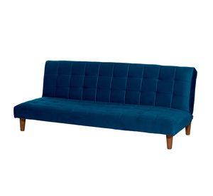 FUTON TURIN  TELA VELVET AZUL PETROLEO