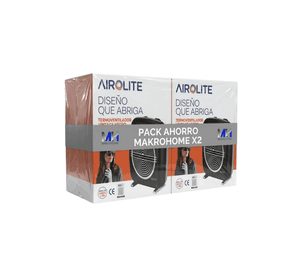 Pack X2 Termoventilador Vintage Ht2000b Estilo Cl sico Negro