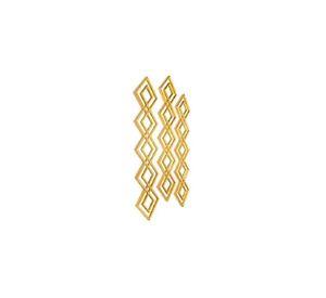 Espejo Decorativo Dorado Diseño Rombo 87x35cm