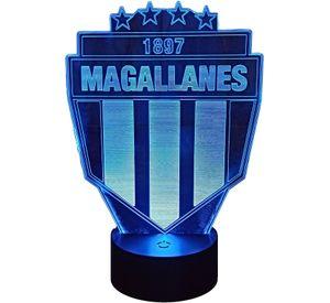 Lámpara ilusión 3D De Insignia Magallanes 7 Colores Led