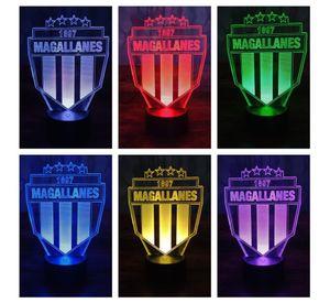 Lámpara ilusión 3D De Insignia Magallanes 7 Colores Led