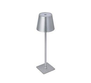 Lámpara Touch Recargable Plata USB – LED 3 Temperaturas de Luz