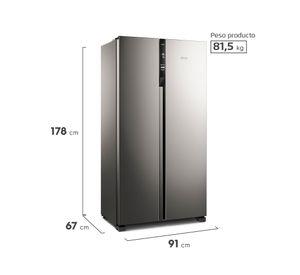 Refrigerador Fensa 529L No Frost Side By Side SFX530 Inox