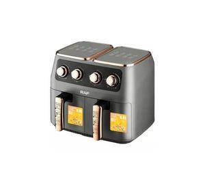 Freidora de aire doble cesta 6L + 6L, Air Fryer, color negro