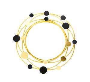 Espejo Redondo Deco Mural Dorado Ciclo Lunar&nbsp;70&nbsp;cm