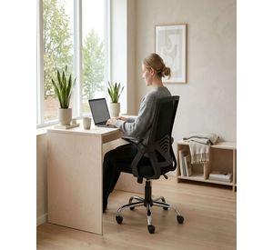 Silla de Escritorio Ergonómica con Apoyabrazos Abatibles
