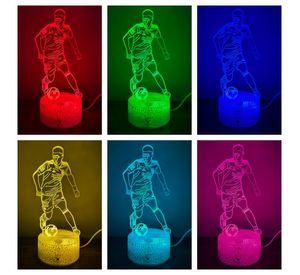Lámpara ilusión 3D De Vinícius Júnior 7 Colores Led Integrados