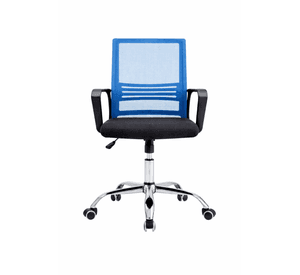 Silla de Oficina Negra y Azul Ergonómica Ajustable Santiago