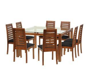 Juego De Comedor Barcelona 1400X1400 S/Tenerife Tela Negro