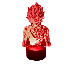 Lámpara ilusión 3D De Goku Black 7 Colores Led