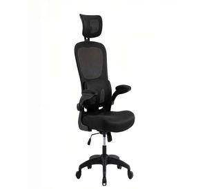 SILLA DE ESCRITORIO CON RESPALDO ALTO ERGONÓMICO COLOR NEGRO