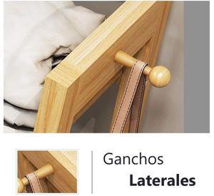 Perchero Organizador De Madera Colgador De Ropa De Bambú WakesHome