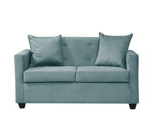 Sofa 2c Gramado felpa Turquesa 130x70x83