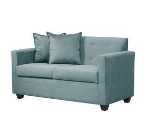 Sofa 2c Gramado felpa Turquesa 130x70x83