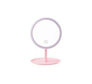 Espejo con Luz LED Maquillaje Plegable Redondo Recargable