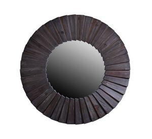 Espejo Yibin, madera de abeto reciclado color negro envejecido.