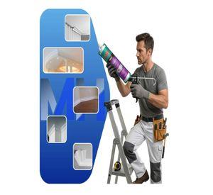 Pack 6 Adhesivo Para Cornisas Y Poliestireno Akfix 320c 310m