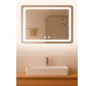 Espejo Rectangular Touch con Luz Led 3 colores 100 x 60 cm