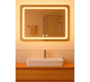 Espejo Rectangular Touch con Luz Led 3 colores 100 x 60 cm
