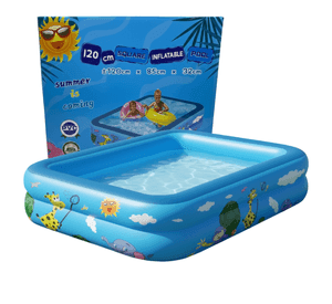 Piscina Inflable Rectangular Acolchada Pequeña Niños Verano