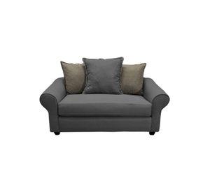 SOFÁ PRAT CHENILLE GRIS 2 CUERPOS