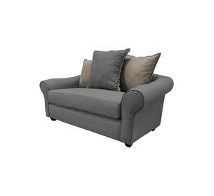 SOFÁ PRAT CHENILLE GRIS 2 CUERPOS