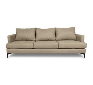 Sofá Aldara Felpa Beige 3 Cuerpos