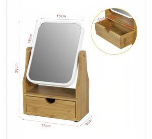 Espejo De Maquillaje Rotacion 360 Espejo De Mesa Con Cajon