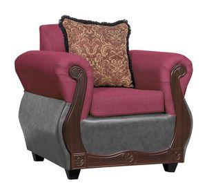 Juego de Living 3 2 1 1 Gran Columbia Burdeo Gris