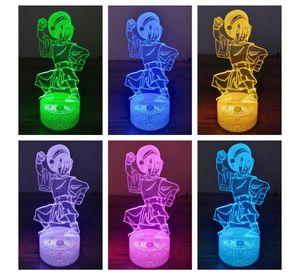 Lámpara ilusión 3D De Toph Avatar 7 Colores Led Integrados