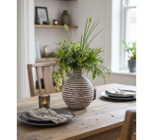 Florero Decorativo Jarrón Moderno Estilo Artesanal Jhn