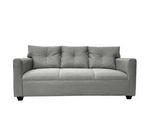 Juego Living Mateo Chenille Gris Pata Plastica 3C.1C.1C