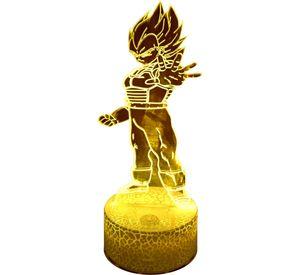 Lámpara ilusión 3D Vegeta 7 Colores Led