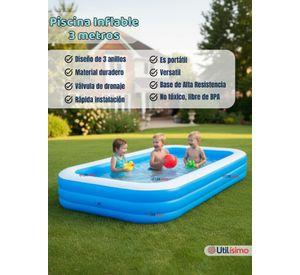 Piscina Inflable Rectangular 305x183x60cm de Color Azul