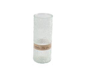 Florero Jarron Decorativo Vidrio Flores 26x10cm
