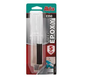 Adhesivo Epoxi Acero Akfix E350 Jeringa 25ml Soldadura Frio