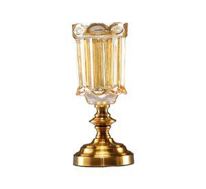 Jarrón Florero Cristal Base Adorno Decorativos 29 cm Jhn