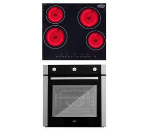 Kit Horno 60 litros con spiedo + Encimera eléctrica vitrocerámica 4 quemadores