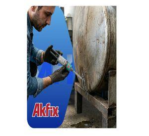 Adhesivo Epoxi Acero Akfix E350 Jeringa 25ml Soldadura Frio
