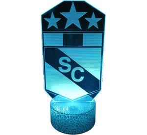 Lámpara ilusión 3D De Sporting Cristal Perú 7 Colores Led