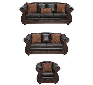 Juego de Living 3 2 1 Estambul Negro
