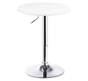Mesa de Bar Altura Regulable 60 CM D Blanco