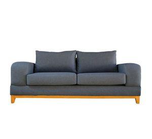 Sofá Basalto Chenille Tipo Lino Gris 3 Cuerpos