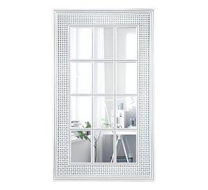 Espejo Decorativo Marco Blanco Rectangular Ventana Jhn