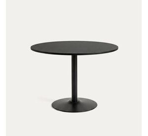 Mesa De Comedor Redonda Nordika Venhoouse Negra 100cm