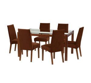 Juego De Comedor Barcelona 1600X1000 S/Cadiz Tela Chocolate