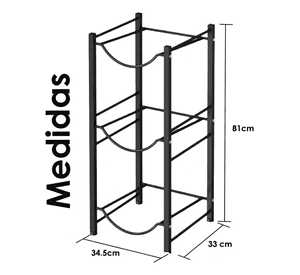Estante Organizador Rack 3 Botellones Bidones Agua