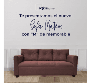 Sofá Mateo Chenille Cafe Pata Plastica 3C