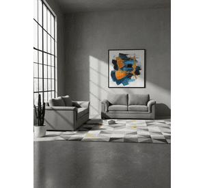 LIVING ANCONA 3-2 TELA  VELVET  GRIS
