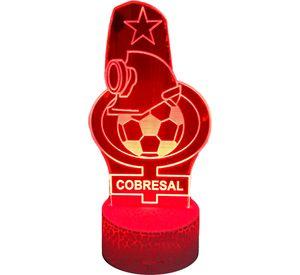 Lámpara ilusión 3D De Equipo Cobresal 7 Colores Led